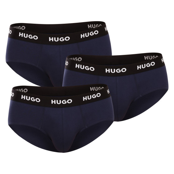 3PACK herrkalsonger HUGO mörkblå (50469763 410)