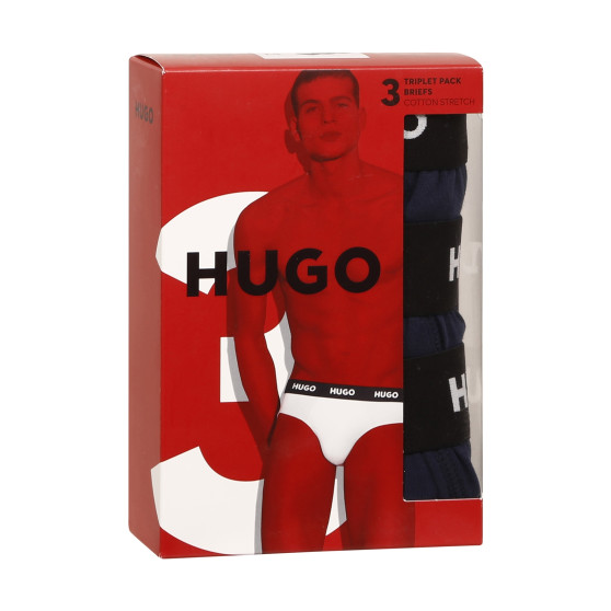 3PACK herrkalsonger HUGO mörkblå (50469763 410)