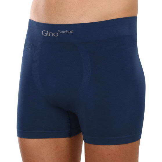 3PACK Boxershorts för herrar Gino sömlös bambu petrol (54004)