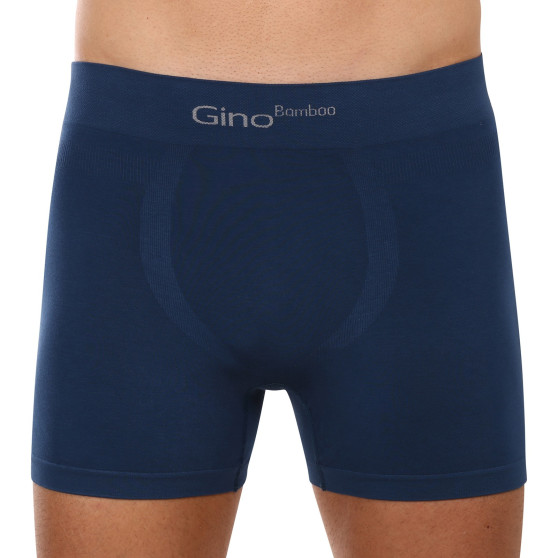 3PACK Boxershorts för herrar Gino sömlös bambu petrol (54004)