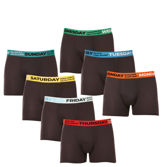 7PACK Boxershorts för herrar Gianvaglia svart (GVG-5068)