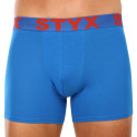 Boxershorts för män Styx lång sport elastisk blå (U1167)