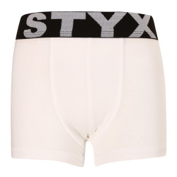 Boxershorts för barn Styx sport elastisk vit (GJ1061)