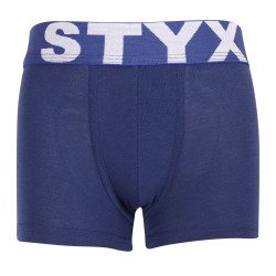 Barnboxershorts Styx sport resår mörkblå (GJ968)