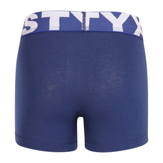 Barnboxershorts Styx sport resår mörkblå (GJ968)