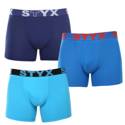 3PACK boxershorts för män Styx lång sport elastisk flerfärgad (3U96897)