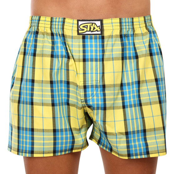 3PACK Boxershorts för herrar Styx klassisk elastisk flerfärgad (3A10123)