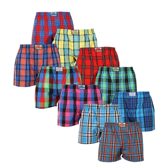 10PACK Boxershorts för herrar Styx klassisk elastisk flerfärgad (10A101234567890)