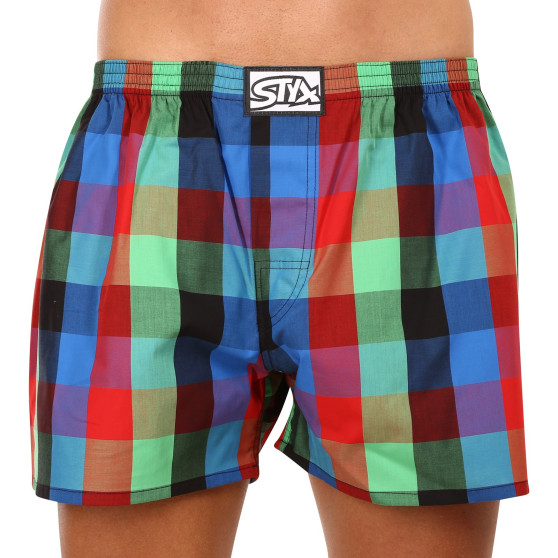 10PACK Boxershorts för herrar Styx klassisk elastisk flerfärgad (10A101234567890)