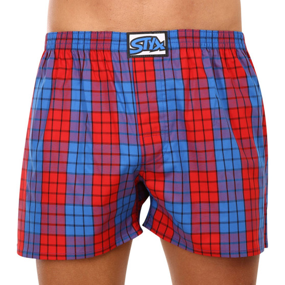 3PACK Boxershorts för herrar Styx klassiskt gummi överdimensionerat flerfärgad (3E10123)