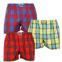 3PACK Boxershorts för herrar Styx klassiskt gummi överdimensionerat flerfärgad (3E10123)