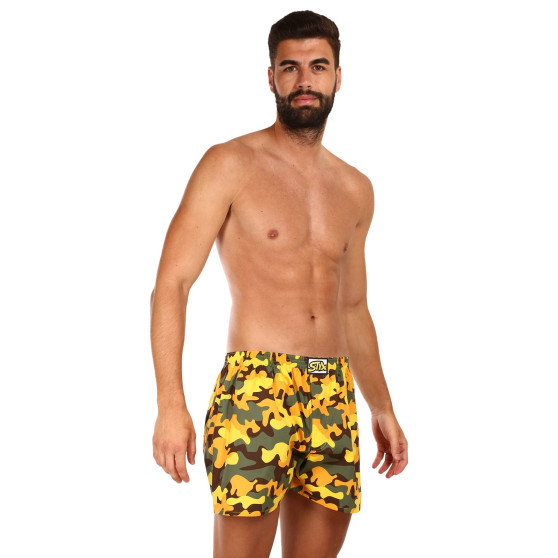 Boxershorts för herrar Styx art klassiskt gummi överdimensionerat camouflage yellow (E1559)