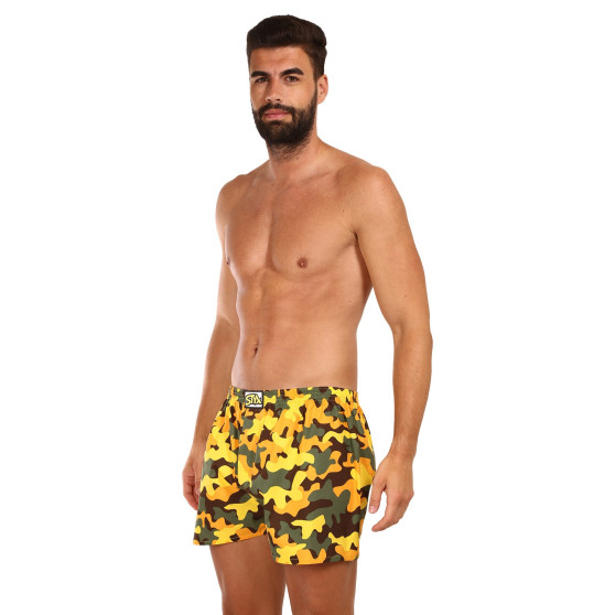 Boxershorts för herrar Styx art klassiskt gummi överdimensionerat camouflage yellow (E1559)