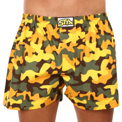 Boxershorts för herrar Styx art klassiskt gummi överdimensionerat camouflage yellow (E1559)