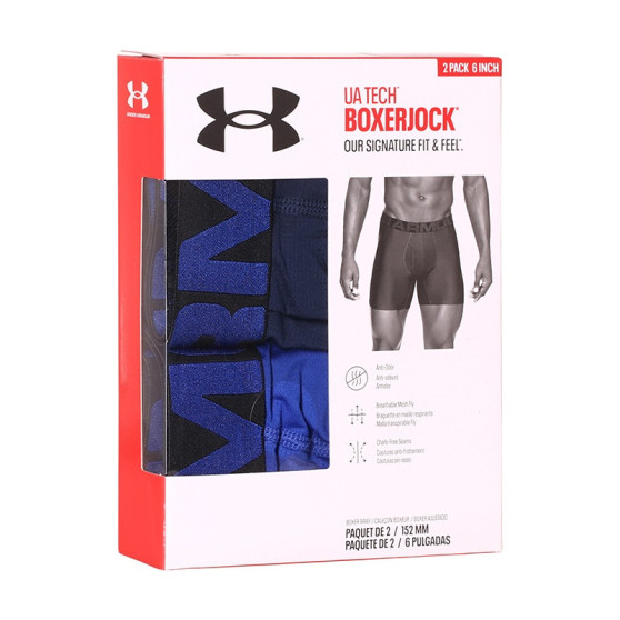 2PACK Boxershorts för herrar Under Armour oversized blå (1363619 400)