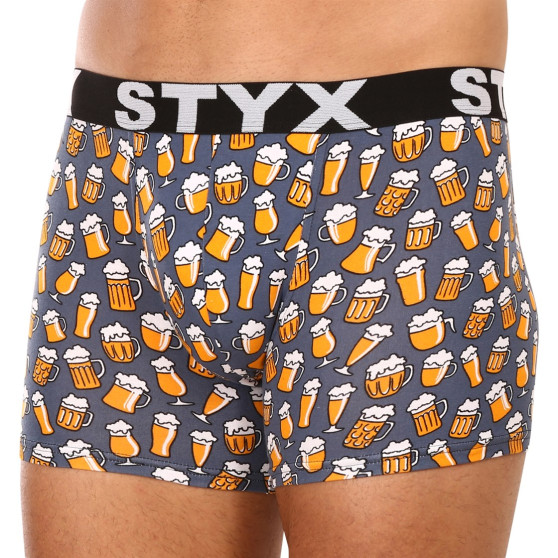 Boxershorts för män Styx lång konst sport gummi öl (U1357)