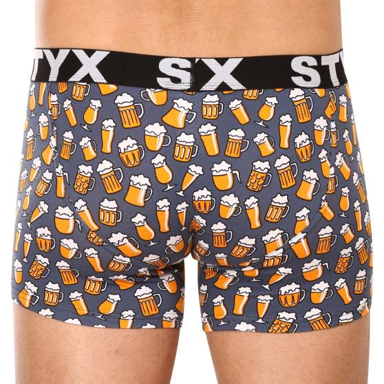 Boxershorts för män Styx lång konst sport gummi öl (U1357)