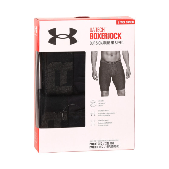 2PACK Boxershorts för herrar Under Armour svart (1363622 001)