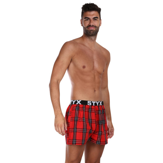 3PACK Boxershorts för herrar Styx sport elastisk flerfärgad (3B10123)