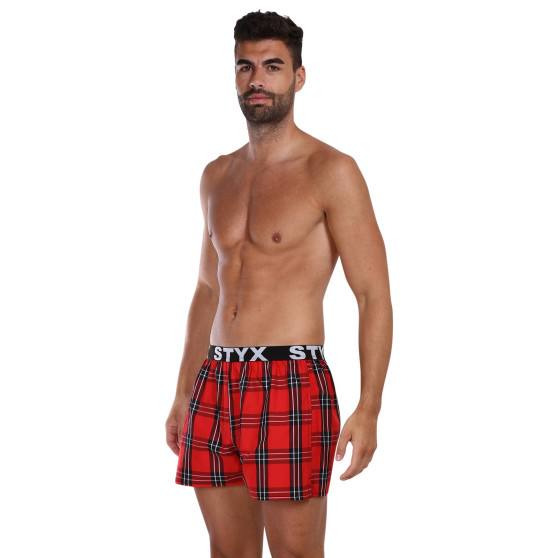 3PACK Boxershorts för herrar Styx sport elastisk flerfärgad (3B10123)