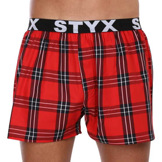 3PACK Boxershorts för herrar Styx sport elastisk flerfärgad (3B10123)