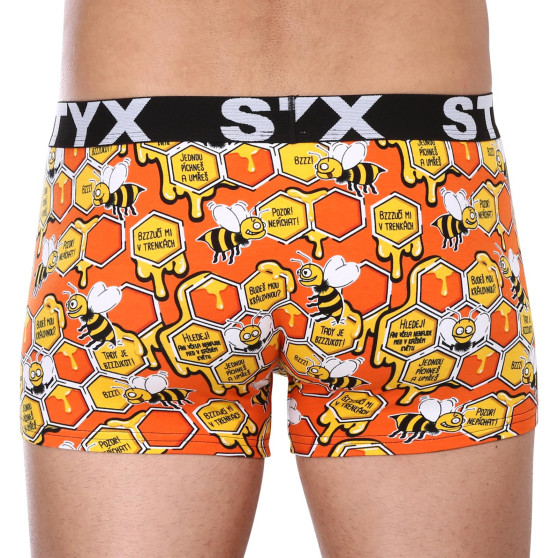 Boxershorts för män Styx art sports gummi oversized bees (R1654)