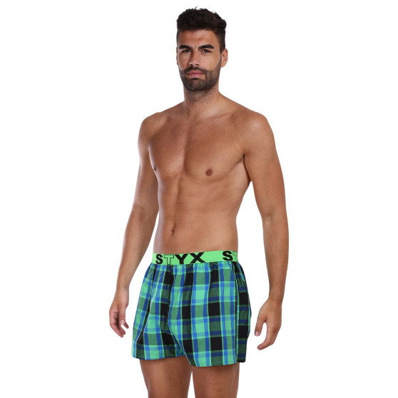 3PACK Boxershorts för herrar Styx sport elastisk flerfärgad (3B10456)