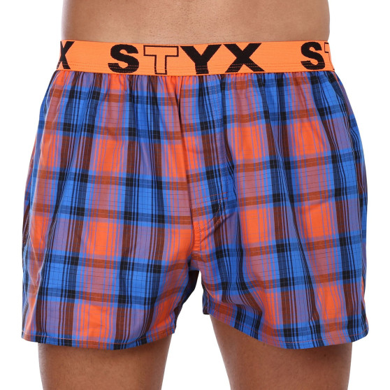 3PACK Boxershorts för herrar Styx sport elastisk flerfärgad (3B10456)