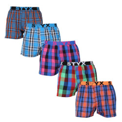 5PACK Boxershorts för herrar Styx sport elastisk flerfärgad (5B1067890)