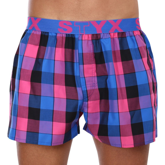 5PACK Boxershorts för herrar Styx sport elastisk flerfärgad (5B1067890)