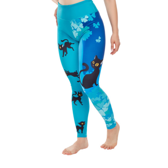 Glada leggings för damer Dedoles sport Cat for Happiness (D-W-AW-LGS-C-C-1343)