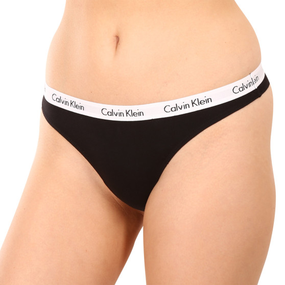 3PACK Stringtrosor för damer Calvin Klein svart (QD3587E-001)