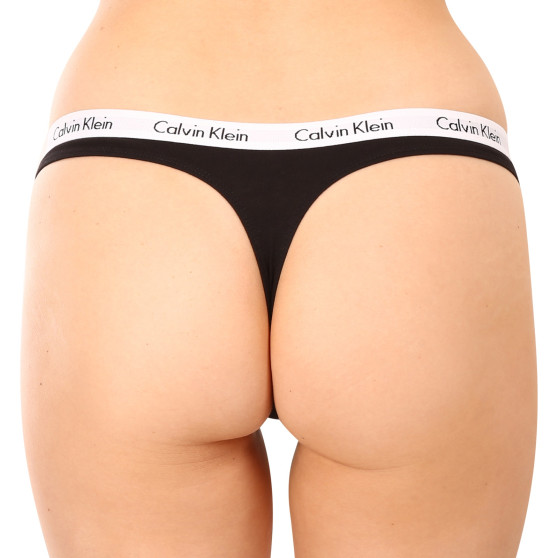 3PACK Stringtrosor för damer Calvin Klein svart (QD3587E-001)