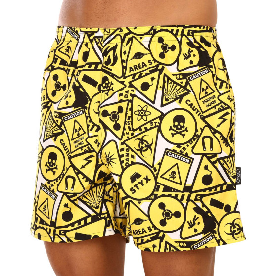 Hemma boxershorts för herrar med fickor Styx alert (D1350)