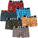 6PACK Boxershorts för herrar Styx art sports gummi multicolour (6G12697124)