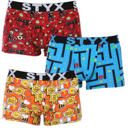 3PACK Boxershorts för herrar Styx art sports gummi multicolour (3G12914)