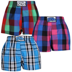 3PACK barnshorts Styx klassisk resår flerfärgad (3J10789)