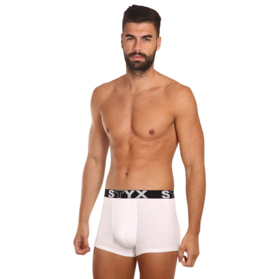 3PACK boxershorts för män Styx sport elastisk vit (3G1061)