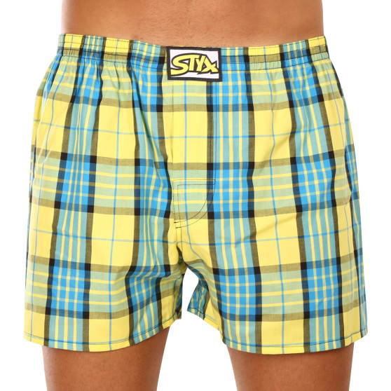 3PACK Boxershorts för herrar Styx klassisk elastisk flerfärgad (3A10236)