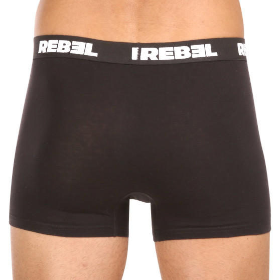 10PACK Boxershorts för herrar Nedeto Rebel svart (10NBR001)