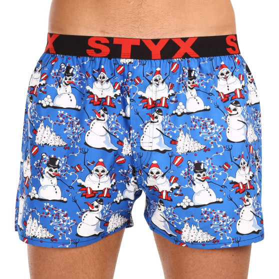 Boxershorts för herrar Styx art sport gummi jul snögubbar (B1751)