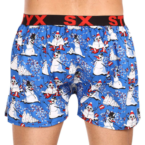 Boxershorts för herrar Styx art sport gummi jul snögubbar (B1751)