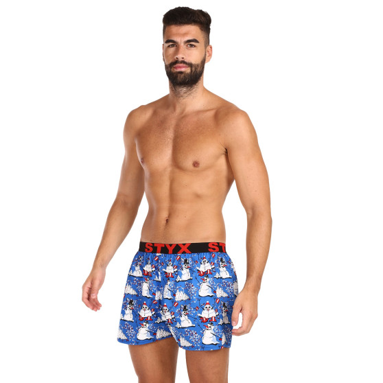 Boxershorts för herrar Styx art sport gummi jul snögubbar (B1751)