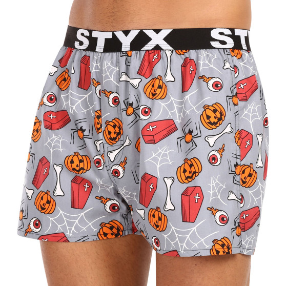 Boxershorts för herrar Styx konst sport gummi Halloween kistor (B1752)