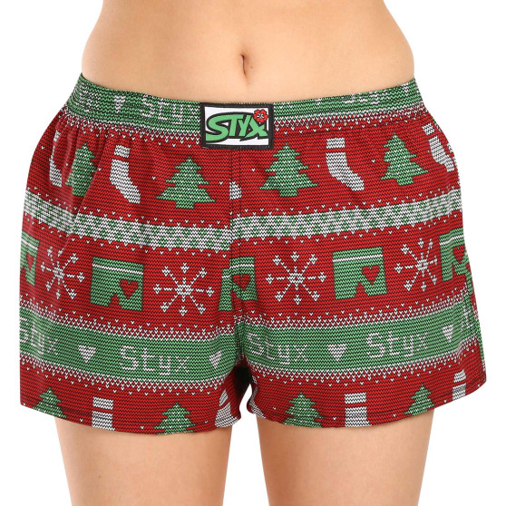 Damshorts Styx konst klassisk elastisk jul stickad (K1658)