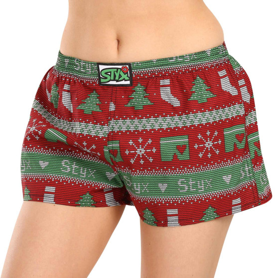 Damshorts Styx konst klassisk elastisk jul stickad (K1658)