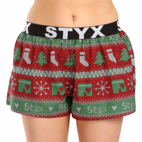 Damshorts Styx konst sport elastisk jul stickad (T1658)