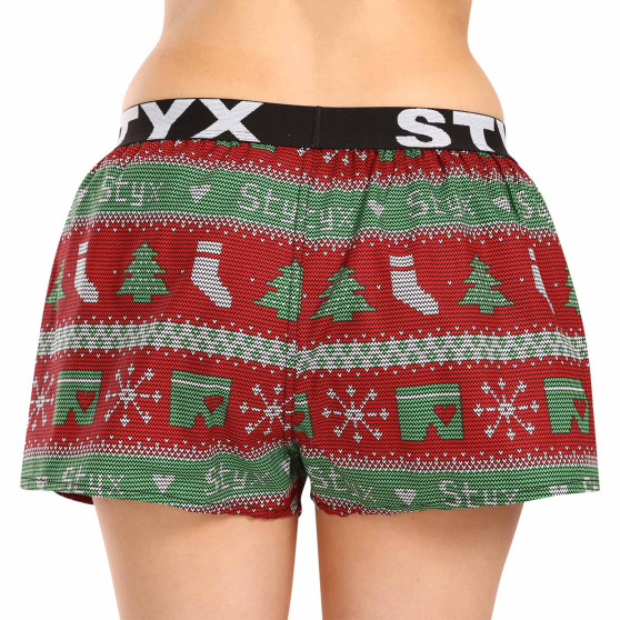 Damshorts Styx konst sport elastisk jul stickad (T1658)