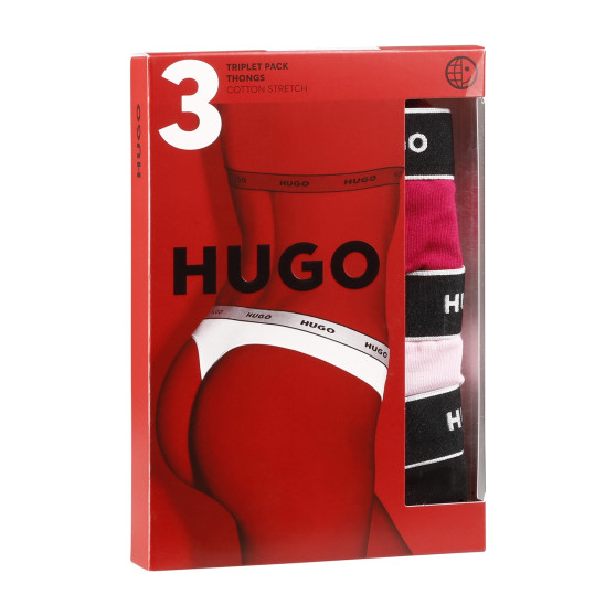 3PACK Stringtrosor för kvinnor HUGO multicolour (50480150 981)