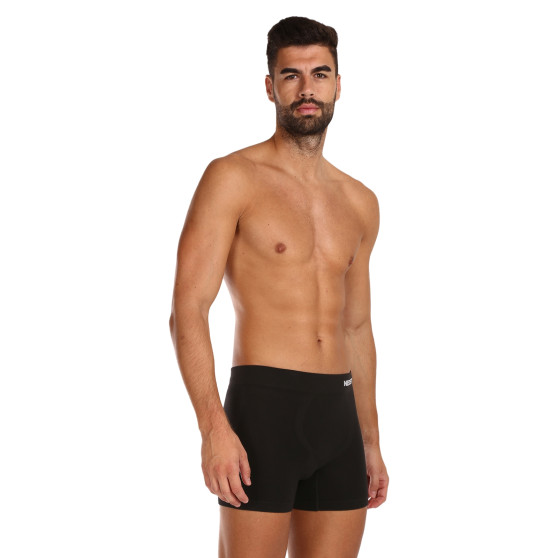 Boxershorts för herrar Nedeto sömlös bambu svart (NDTB001S)